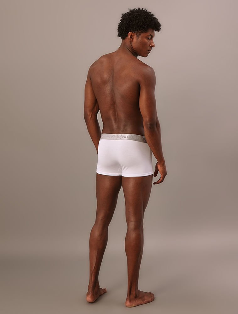 Cueca Low Rise Trunk Pima Cotton Calvin Klein Underwear - Branco Branco 2