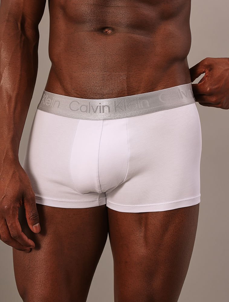 Cueca Low Rise Trunk Pima Cotton Calvin Klein Underwear - Branco Branco 4