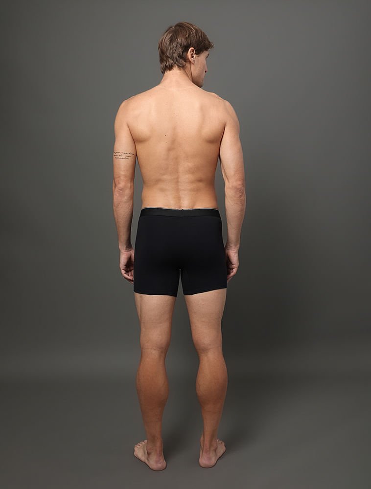 Cueca Boxer Cotton Monogram Calvin Klein Underwear - Preto Preto 2