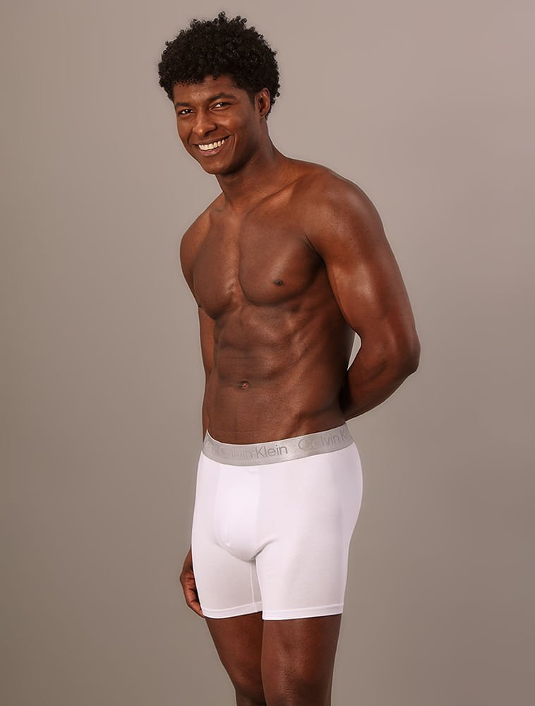 Cueca Boxer Pima Cotton Calvin Klein Underwear - Branco Branco 2