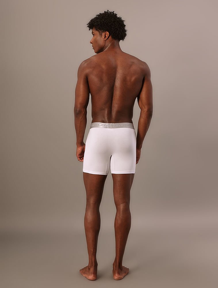 Cueca Boxer Pima Cotton Calvin Klein Underwear - Branco Branco 4