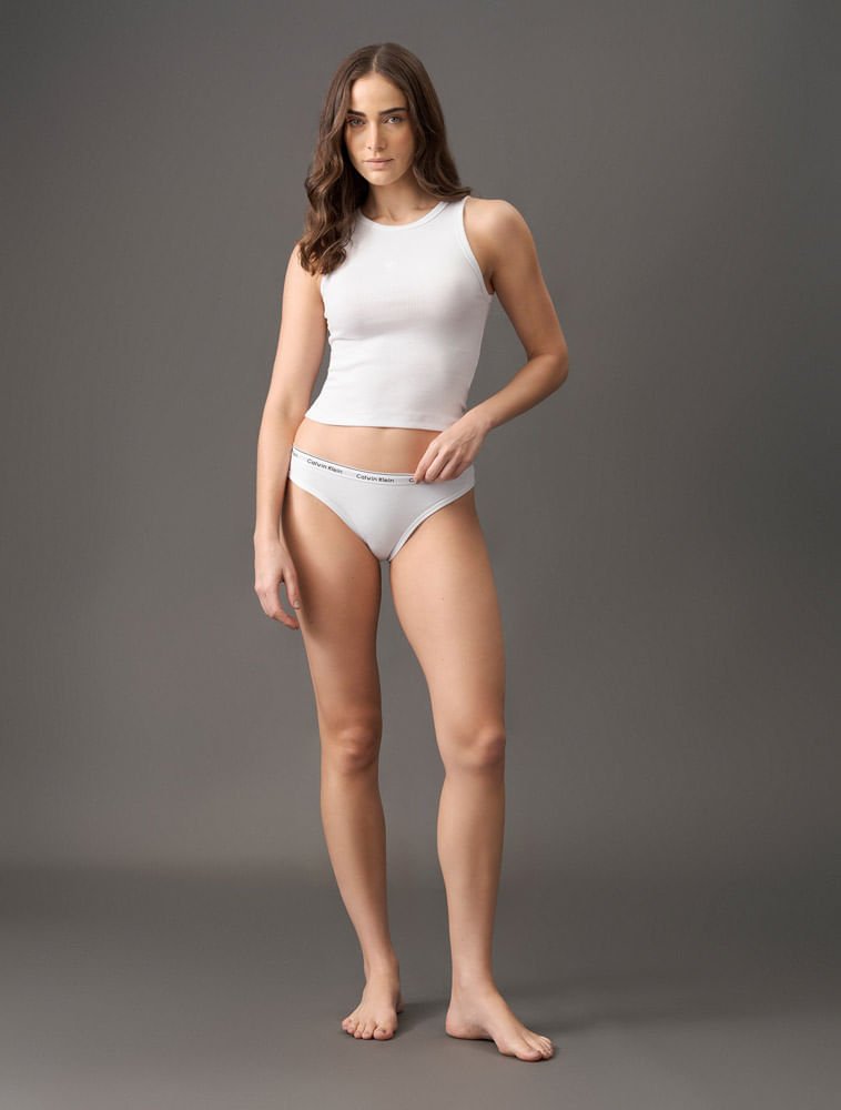 Kit 3 Calcinhas Fio Dental Mini Modern Cotton Calvin Klein Underwear - Multi