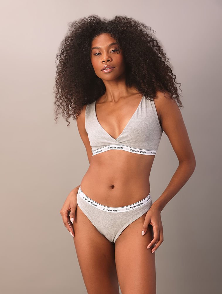 Kit 3 Calcinhas Fio Dental Mini Modern Cotton Calvin Klein Underwear - Multi