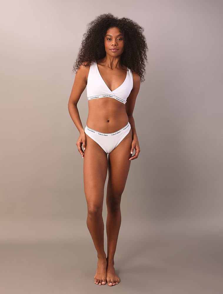 Kit 3 Calcinhas Fio Dental Mini Modern Cotton Calvin Klein Underwear - Multi Multicores 6