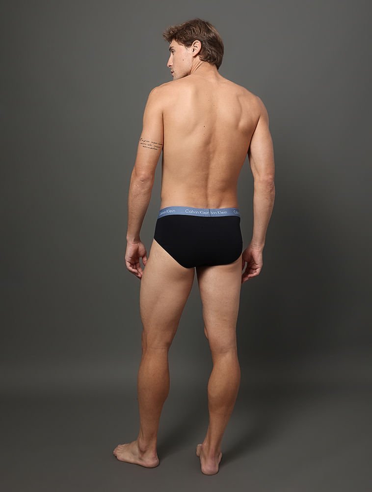 Kit 3 Cuecas Brief Calvin Klein Underwear - Azul Medio/Azul Claro Azul Medio/Azul Claro 2