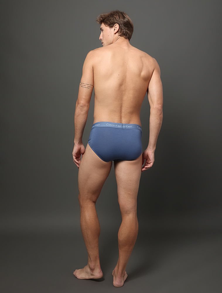 Cueca Brief de Modal Calvin Klein Underwear - Azul Medio/Azul Claro Azul 2