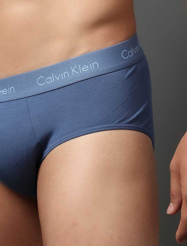 Cueca Brief de Modal Calvin Klein Underwear - Azul Medio/Azul Claro Azul 4