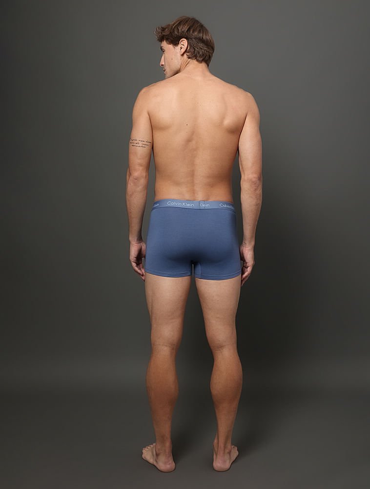 Cueca Trunk de Modal Calvin Klein Underwear - Azul Medio/Azul Claro Azul 2