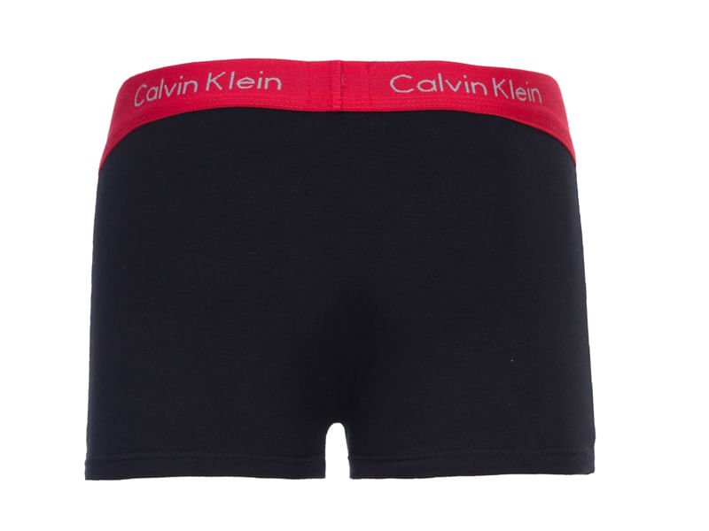 Kit 2 Underwear Trunk Classic Costura Frontal Elástico Preto Cueca Infantil Calvin Klein - Preto Preto 2