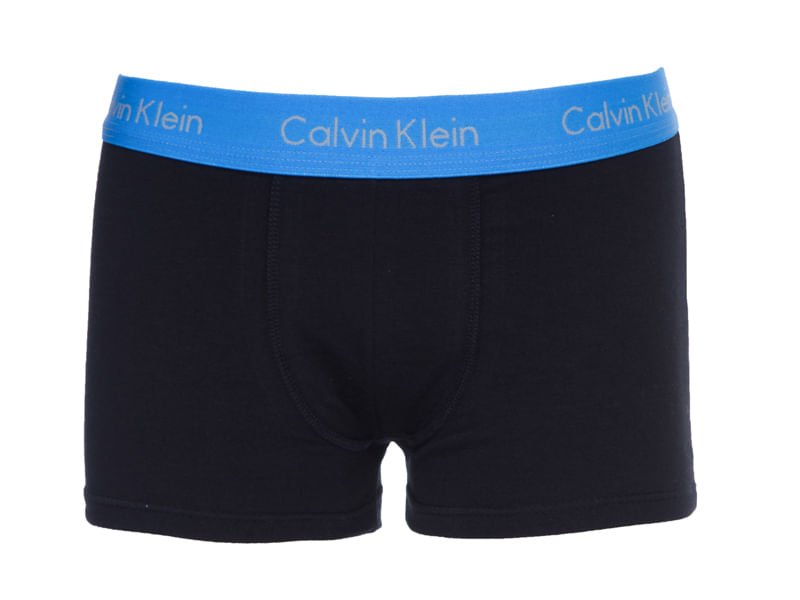 Kit 2 Underwear Trunk Classic Costura Frontal Elástico Preto Cueca Infantil Calvin Klein - Preto Preto 3