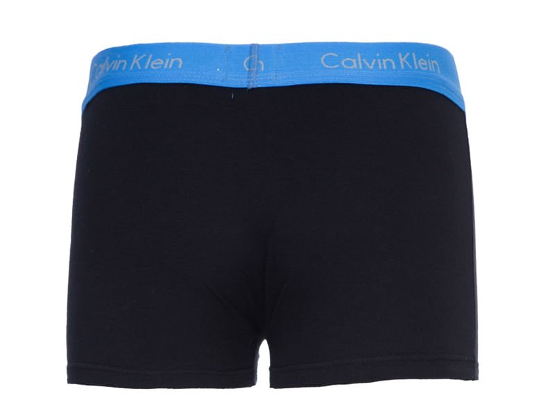 Kit 2 Underwear Trunk Classic Costura Frontal Elástico Preto Cueca Infantil Calvin Klein - Preto Preto 4