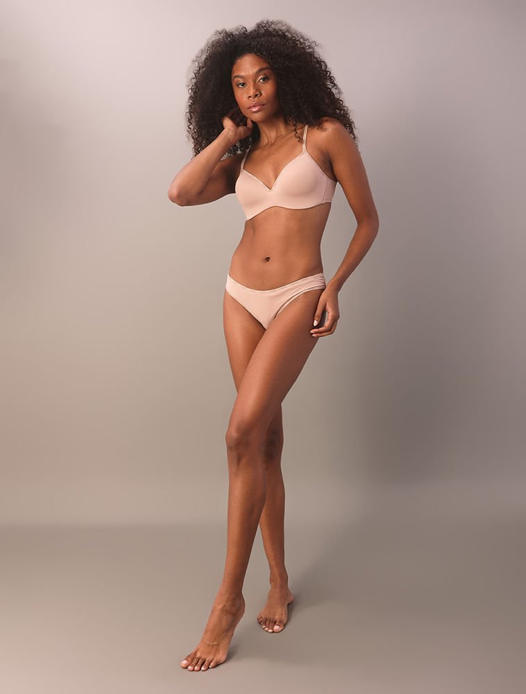 Calcinha Tanga Soft Micrologo Calvin Klein Underwear - Skin Médio