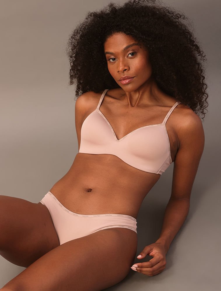 Calcinha Tanga Soft Micrologo Calvin Klein Underwear - Skin Médio Bege 5