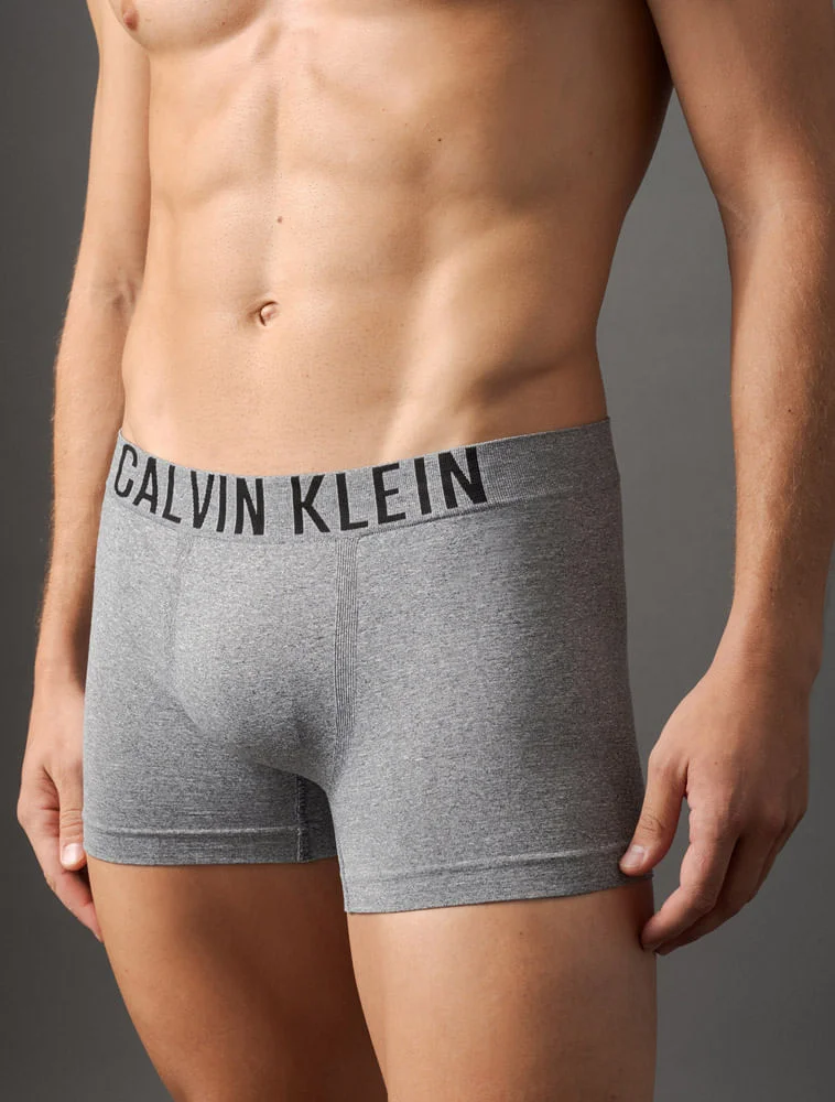 Cueca Trunk Intense Power Seamless Calvin Klein Underwear - Mescla Cinza 4