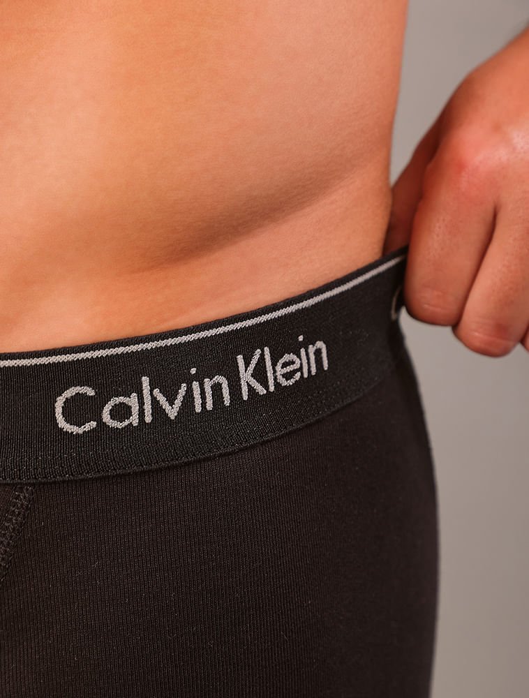 Kit 3 Cuecas Brief de Cotton - Black Preto 3