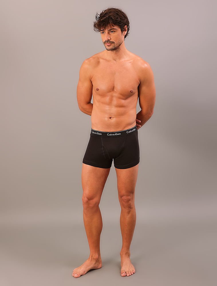 Kit  3 Cuecas Brief de Cotton - Black