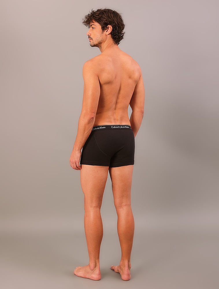 Kit  3 Cuecas Brief de Cotton - Black Preto 4