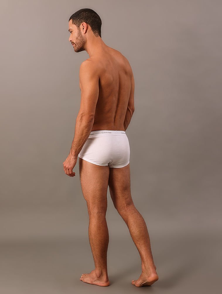 Kit 3 Cuecas Brief Cotton Rib Calvin Klein - White Branco 4