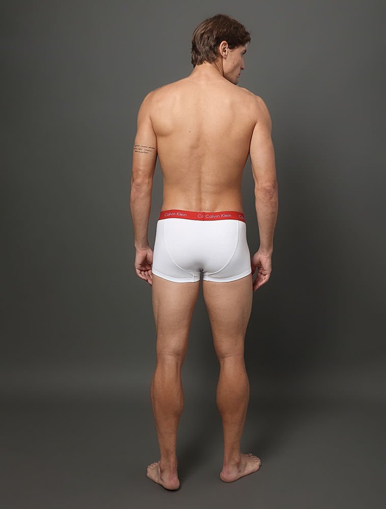 Kit 3 Cuecas Low Rise Trunk Classic Calvin Klein Underwear - Preto / Branco Preto/Branco 2