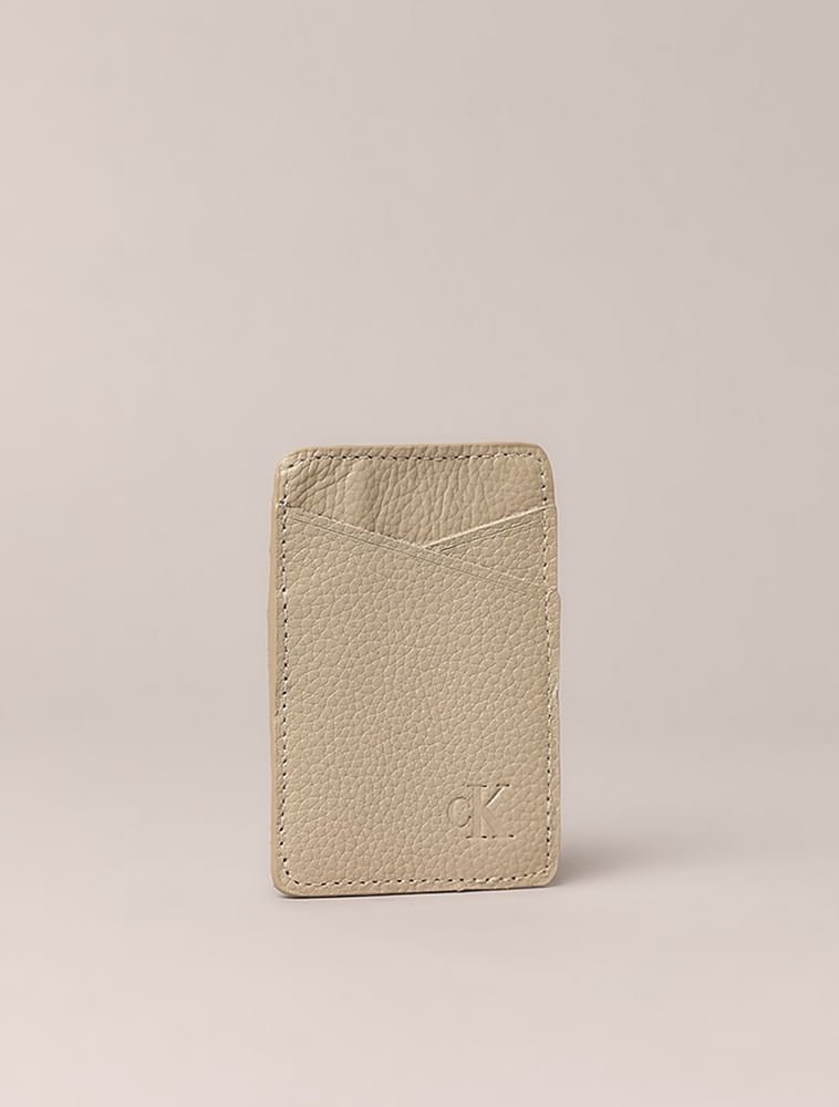Porta Cartão Calvin Klein Jeans Feminino Case Card - Caqui Claro Bege 2