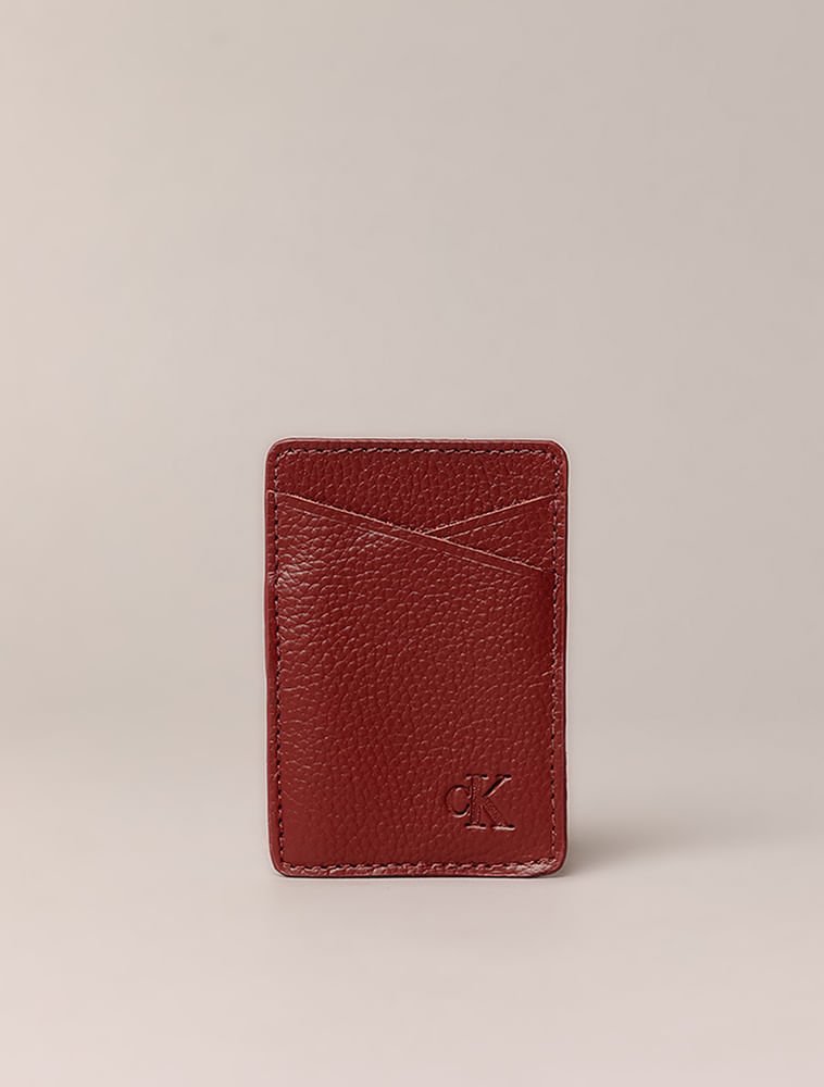 Porta Cartão Calvin Klein Jeans Feminino Case Card - Bordo