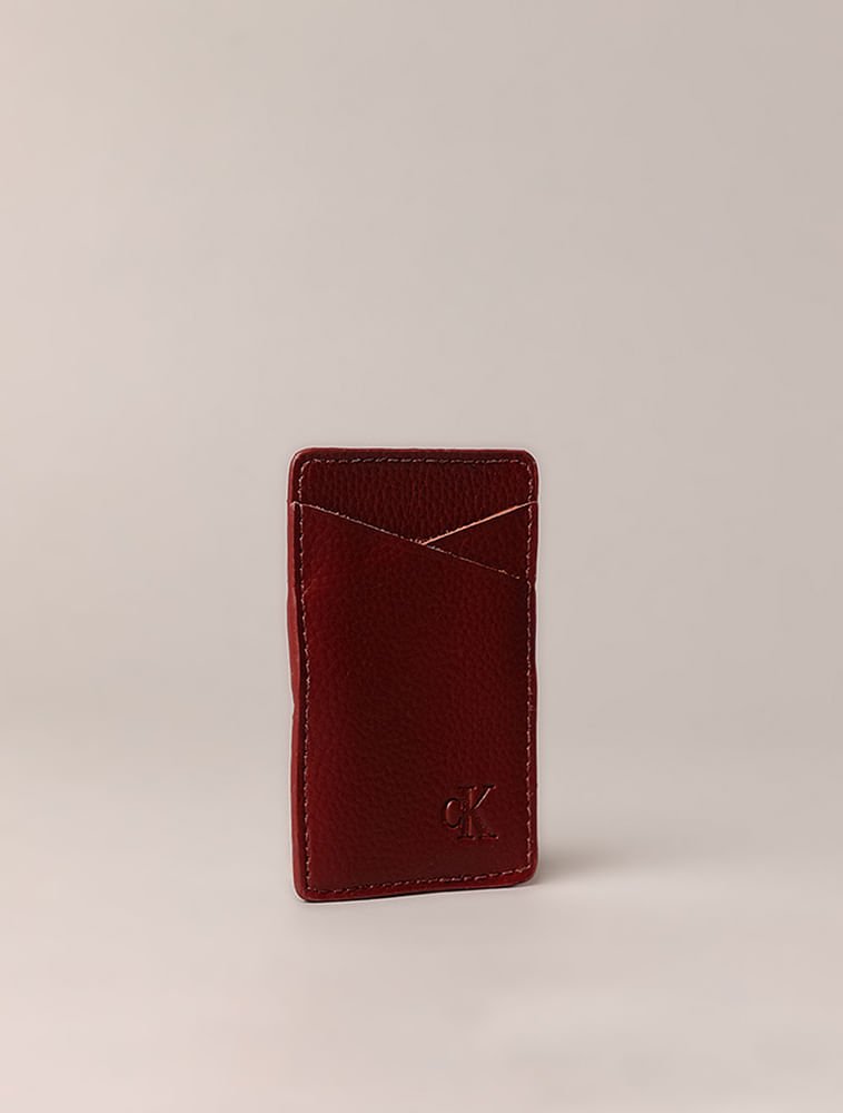 Porta Cartão Calvin Klein Jeans Feminino Case Card - Bordo Vermelho 2