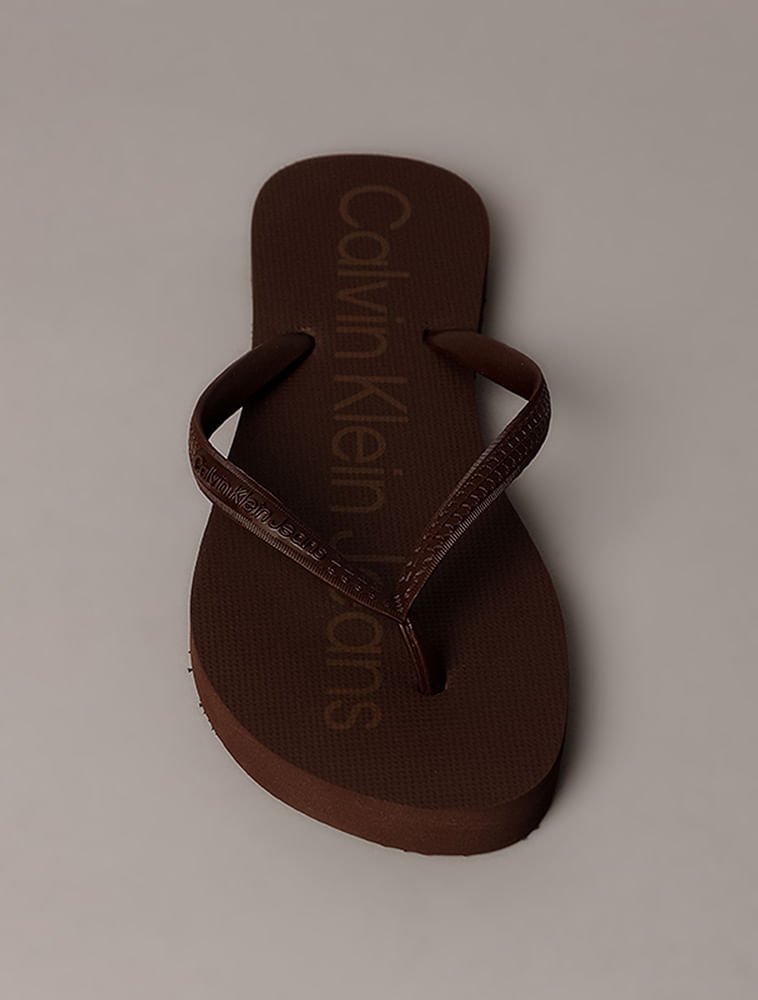 Chinelo Calvin Klein Jeans Feminino Basic - Marrom Marrom 3
