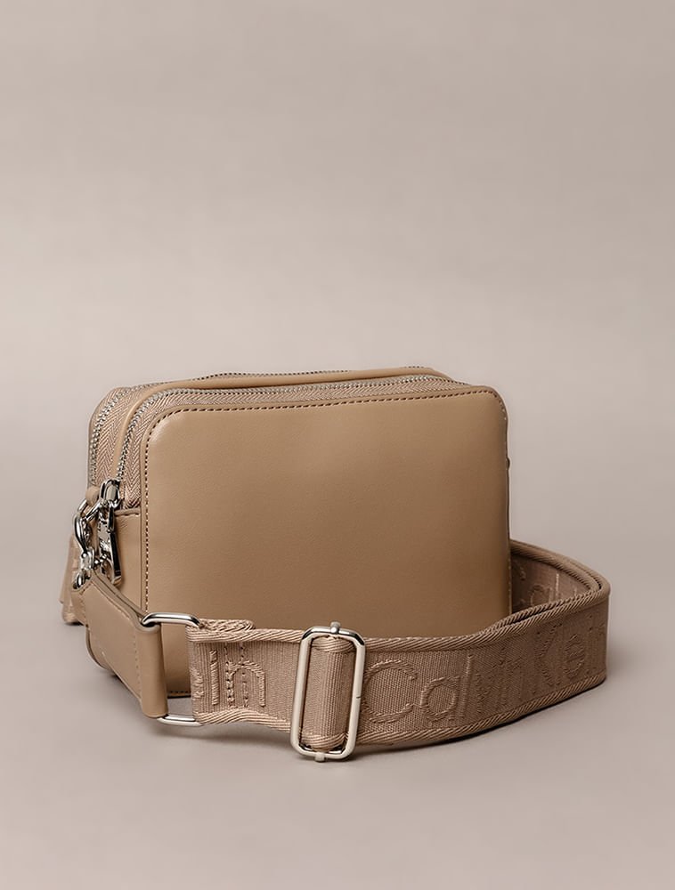 Bolsa Calvin Klein Feminina Camera Bag Com Alça Removível - Havana Bege 2