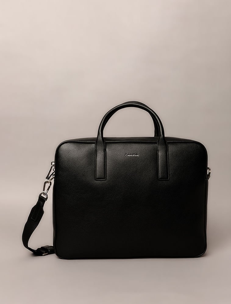 Pasta Calvin Klein Para Laptop em Pu c Alça Transv - Preto