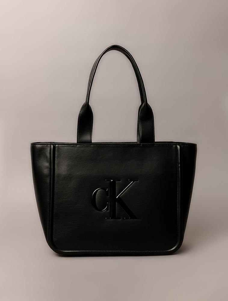 Bolsa Calvin Klein Jeans Feminina Tote Logo Reissue - Preto