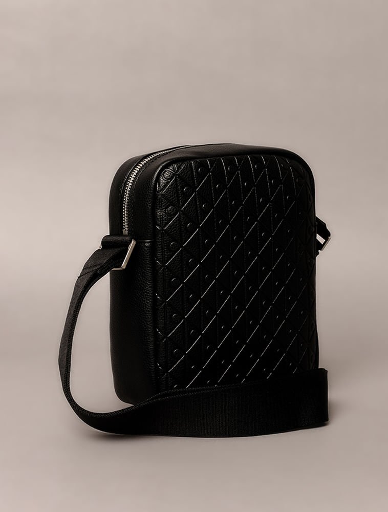 Bolsa Calvin Klein Emboss Reporter Aop - Preto Preto 2