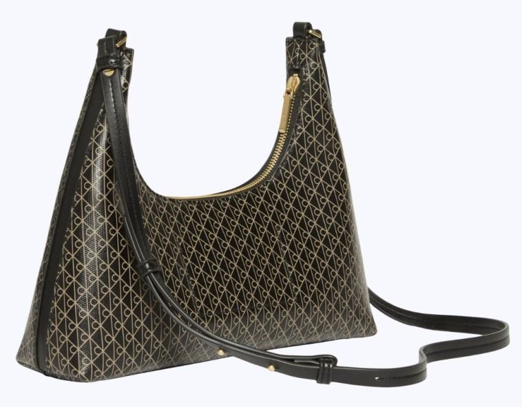 Bolsa Calvin Klein Feminina Shoulder Monograma Aop - Preto Preto 2