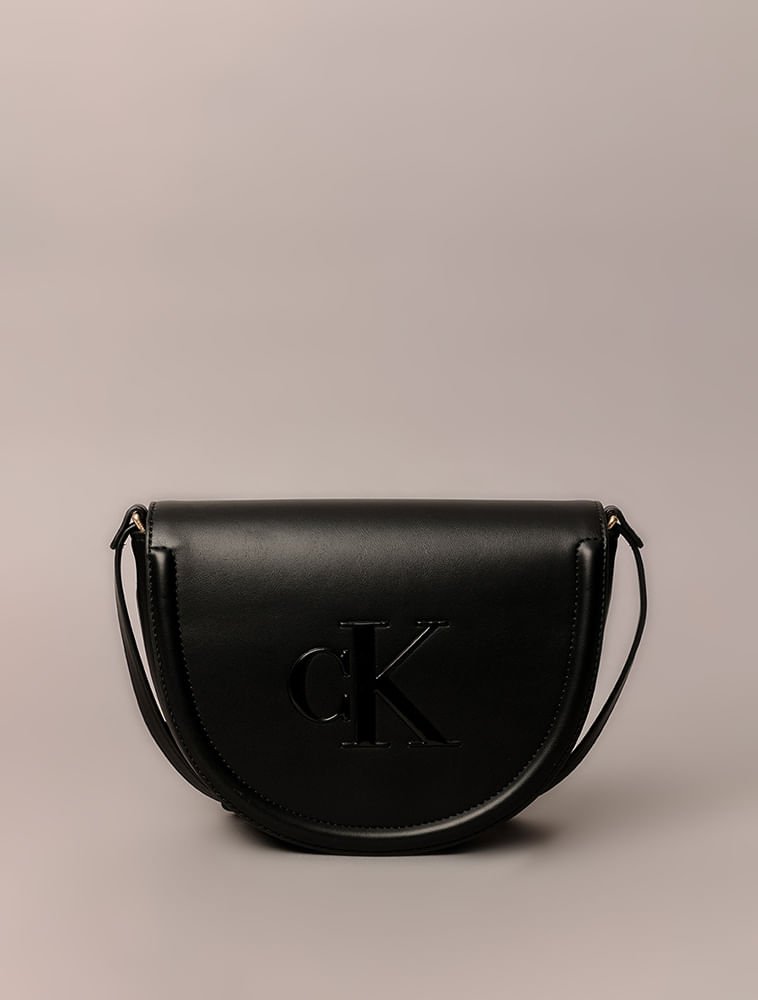 Bolsa Calvin Klein Jeans Feminina Crossbody Logo Reissue - Preto