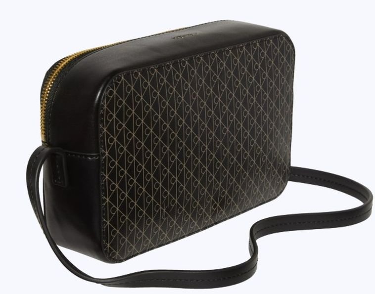 Bolsa Calvin Klein Feminina Camera Bag Aop Monograma - Preto Preto 3