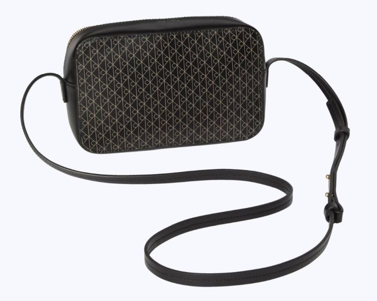 Bolsa Calvin Klein Feminina Camera Bag Aop Monograma - Preto Preto 4