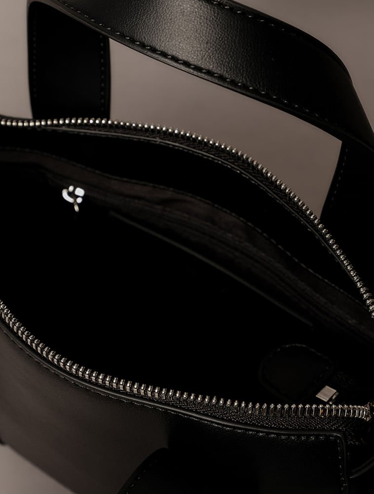 Bolsa Calvin Klein Feminina Pocket Com Bolsos Laterais - Preto Preto 3