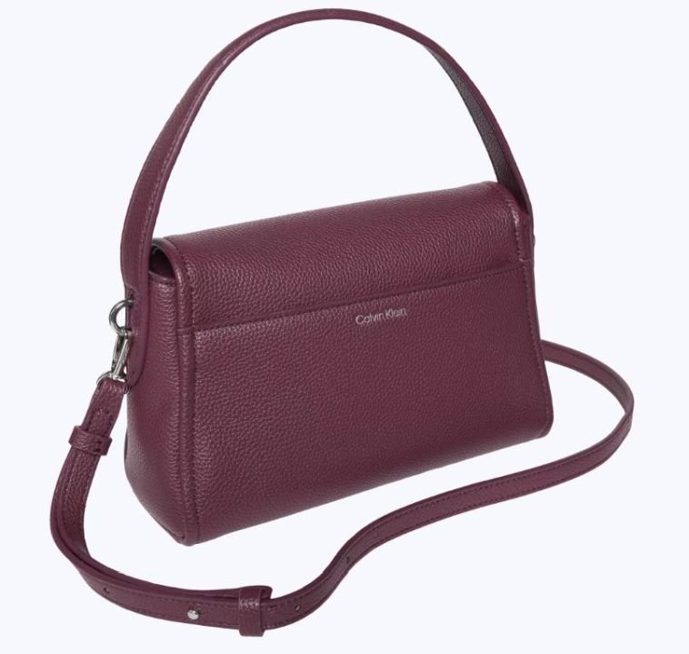 Bolsa Calvin Klein Feminina Shoulder Emblema Aop Metálico - Bordo Bordo 3