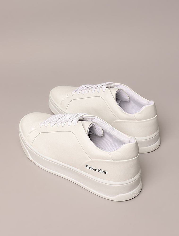 Tênis Couro Calvin Klein - Branco Branco 4
