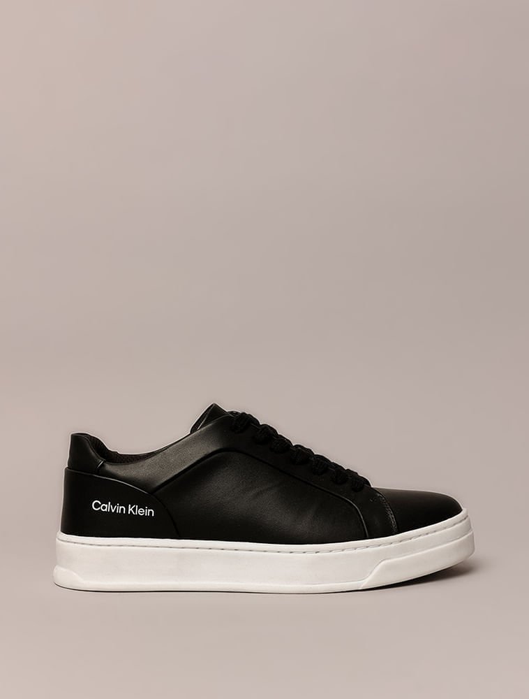 Tênis Couro Calvin Klein - Preto