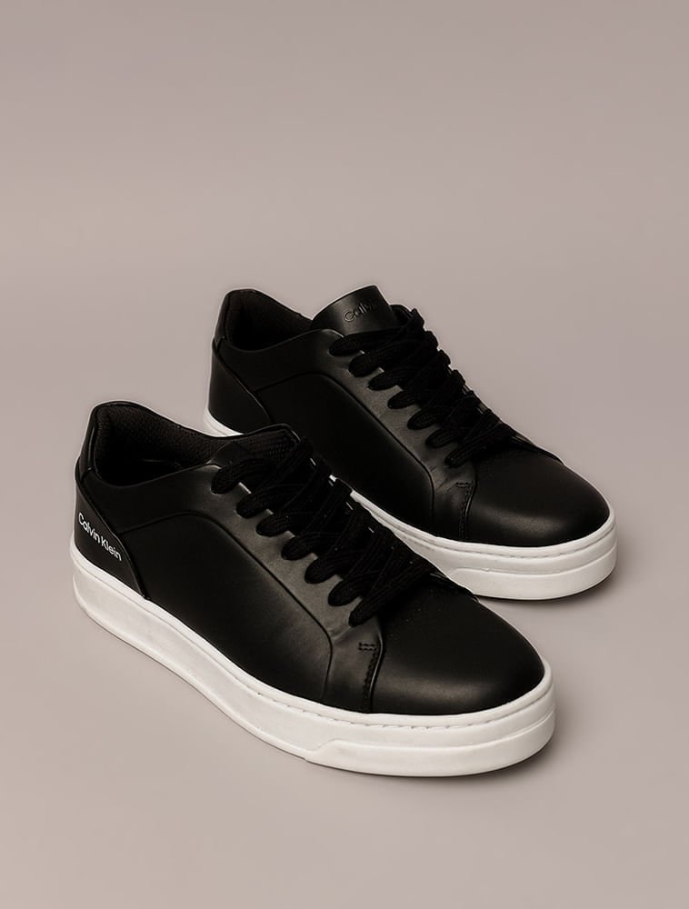 Tênis Couro Calvin Klein - Preto Preto 2