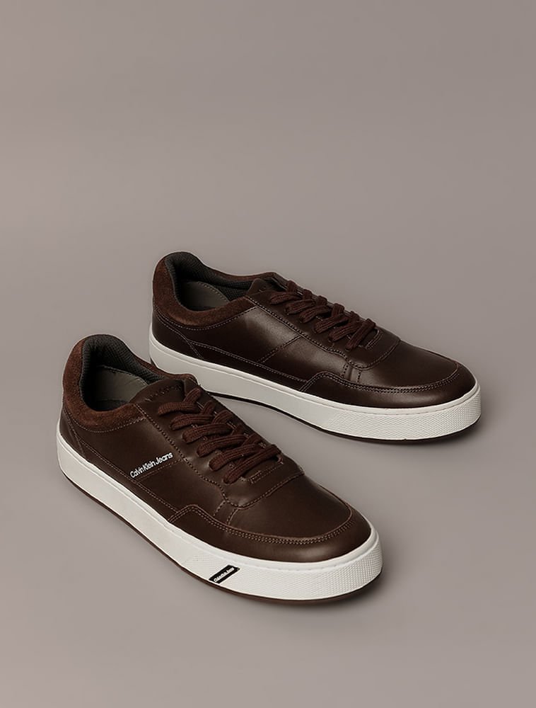 Tênis Masculino Palito Basic Calvin Klein Jeans - Marrom Marrom 2