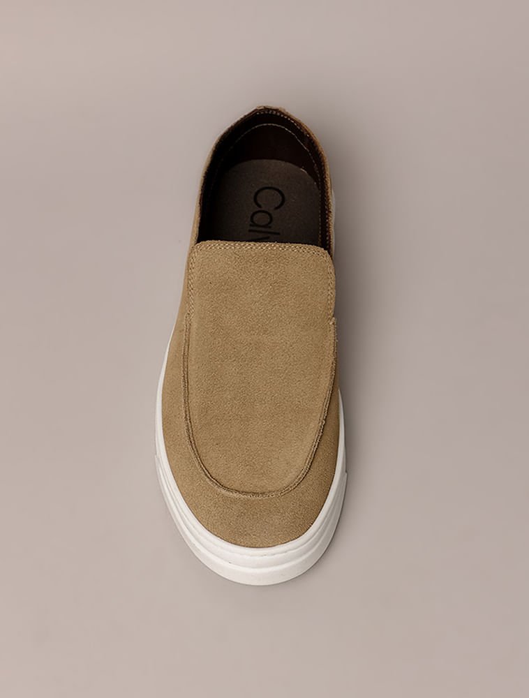 Tênis Cks Slip On Camurça - Caqui Claro Bege 3