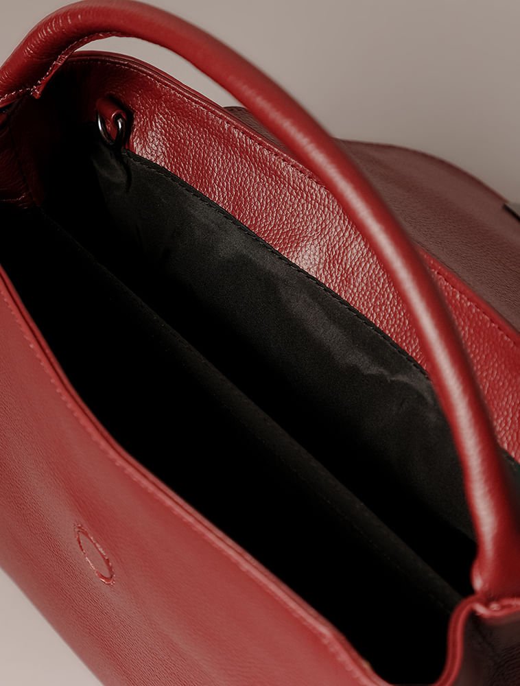 Bolsa Grande Calvin Klein Feminina Placa Calvin Klein - Bordo Vermelho 2