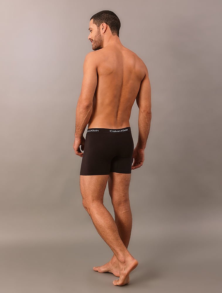 Kit 2 Cuecas Trunk Seamless Modal - Preto/Cinza Medio Preto/Cinza 2