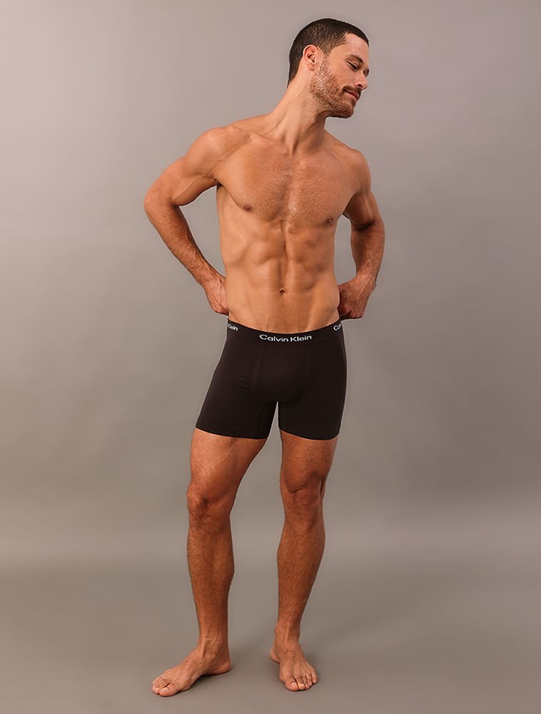 Kit 2 Cuecas Trunk Seamless Modal - Preto/Cinza Medio Preto/Cinza 3