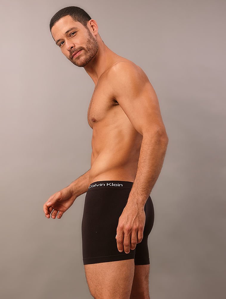 Kit 2 Cuecas Trunk Seamless Modal - Preto/Cinza Medio Preto/Cinza 4