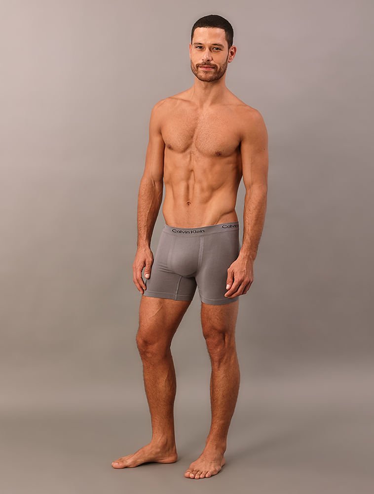 Kit 2 Cuecas Trunk Seamless Modal - Preto/Cinza Medio Preto/Cinza 6