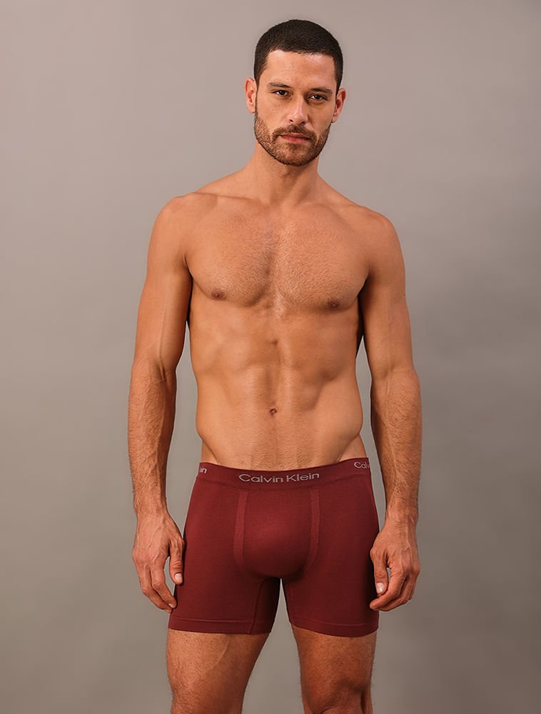 Kit 2 Cuecas Trunk Seamless Modal - Preto + Bordô