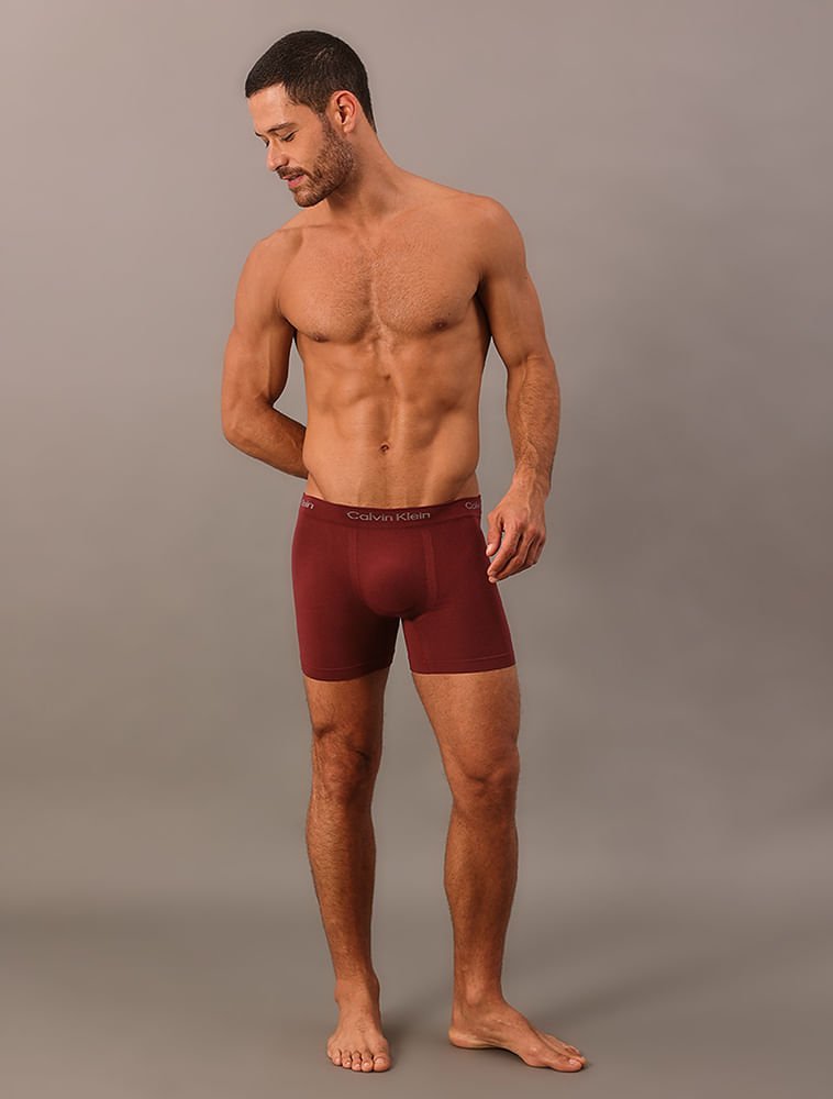 Kit 2 Cuecas Trunk Seamless Modal - Preto + Bordô Preto/Bordô 3