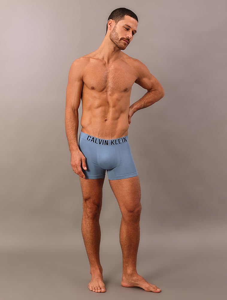 Cueca Trunk Intense Power Seamless Calvin Klein Underwear - Azul Claro Azul 3